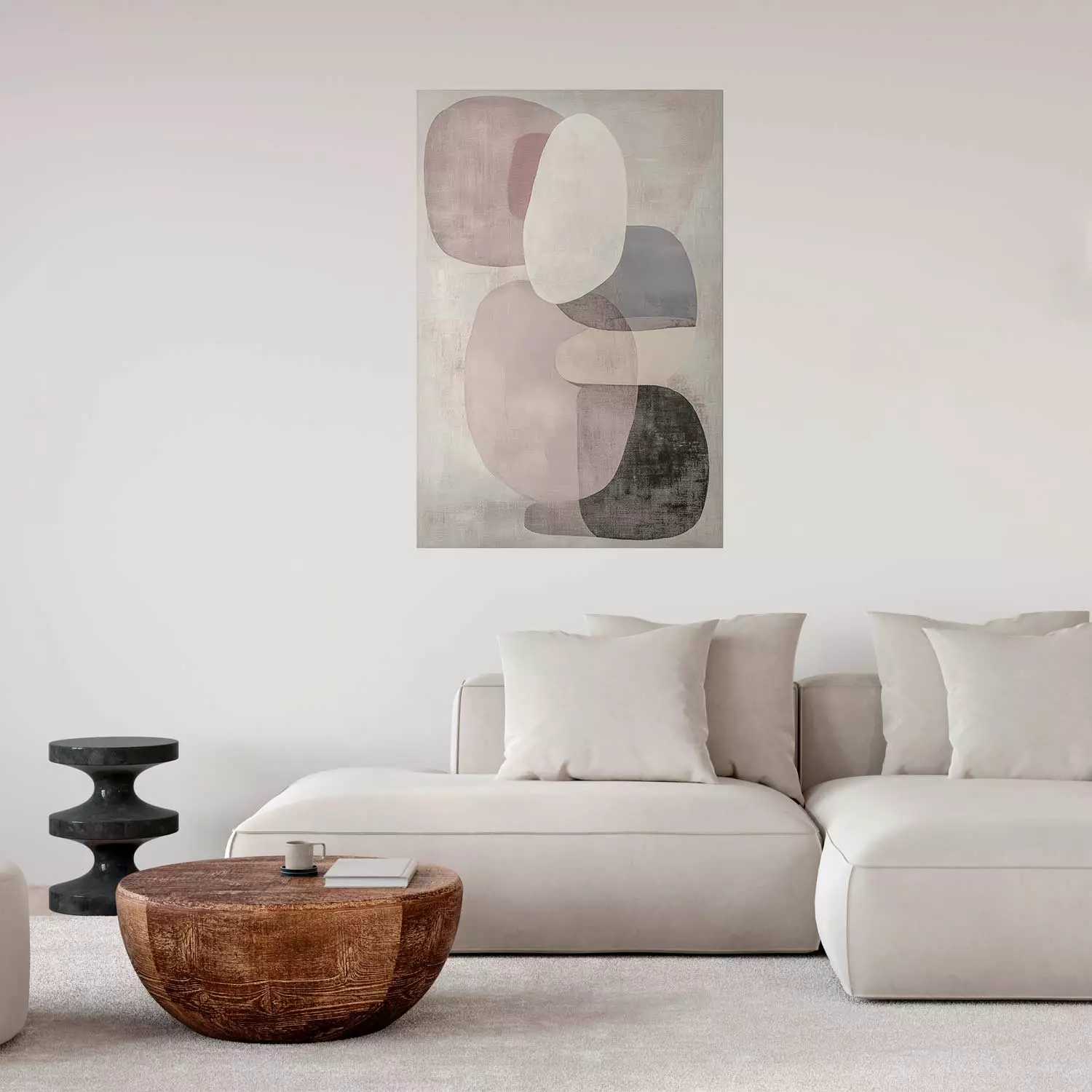 Poster Quiet Structure - subtle layering of shapes in a neutral palette