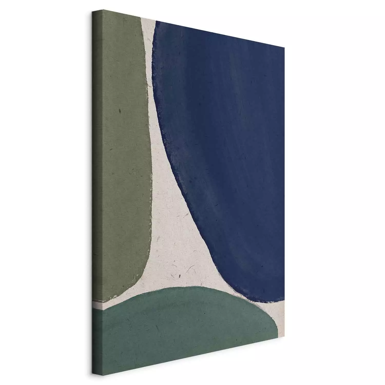 Canvas Art Print Colorful Blotches - organic shapes on a beige textured background