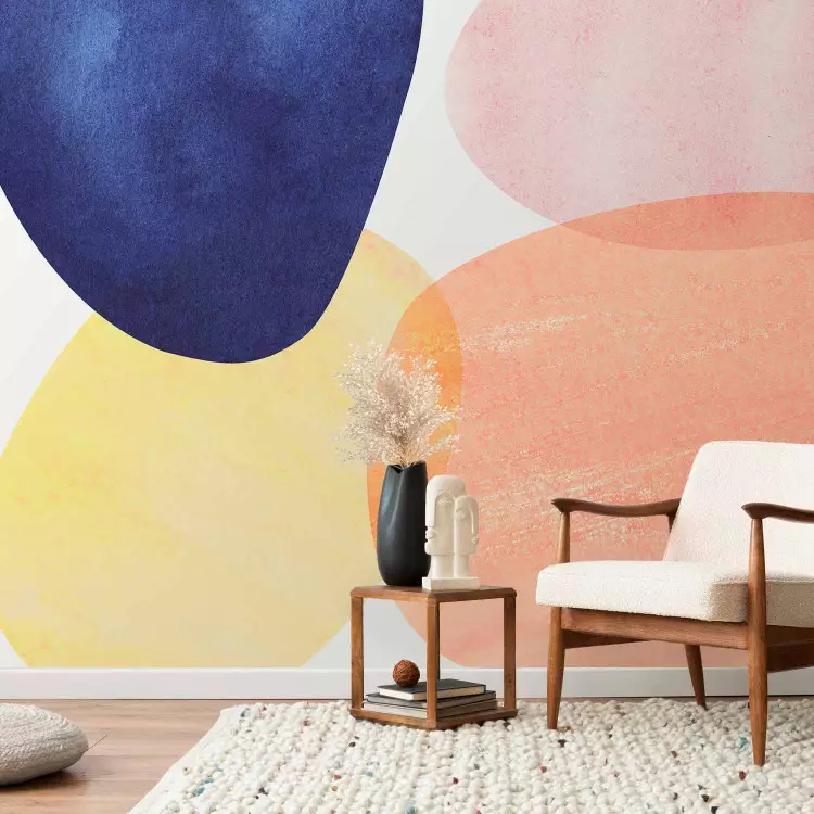 Colorful Stains – Abstract Composition of Large Watercolor Forms