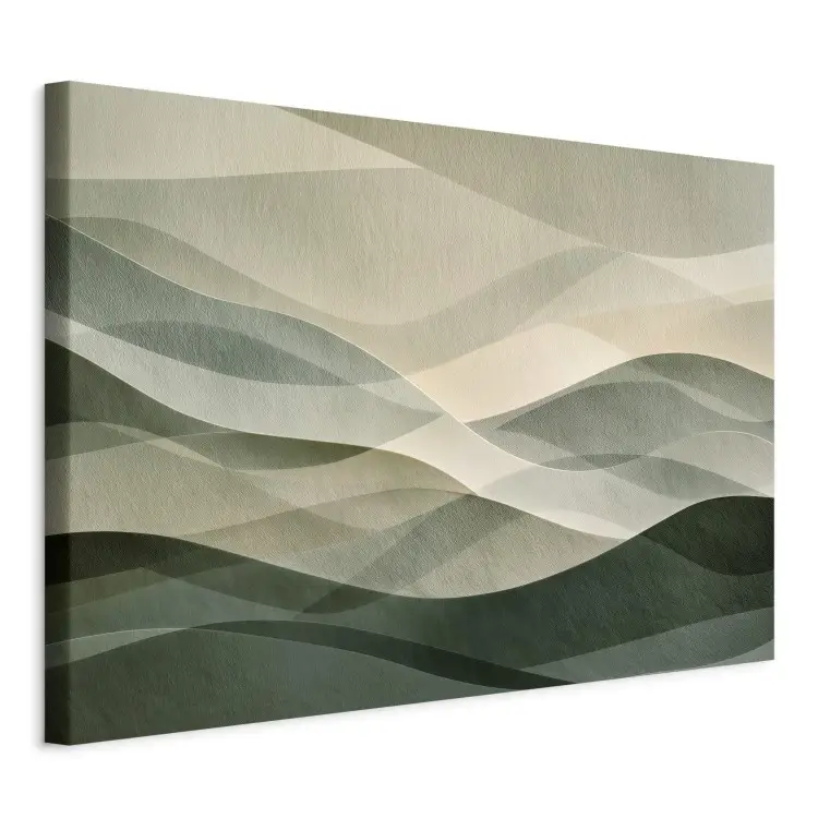 Rolling dunes - a minimalist abstraction in green tones