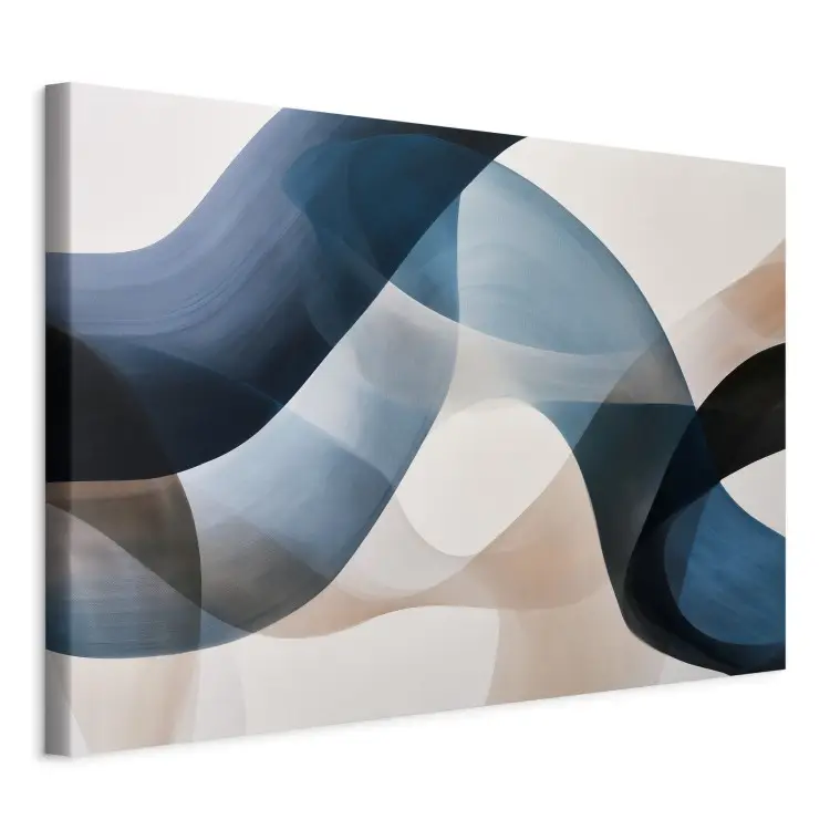 Liquid waves - modern abstraction in shades of blue