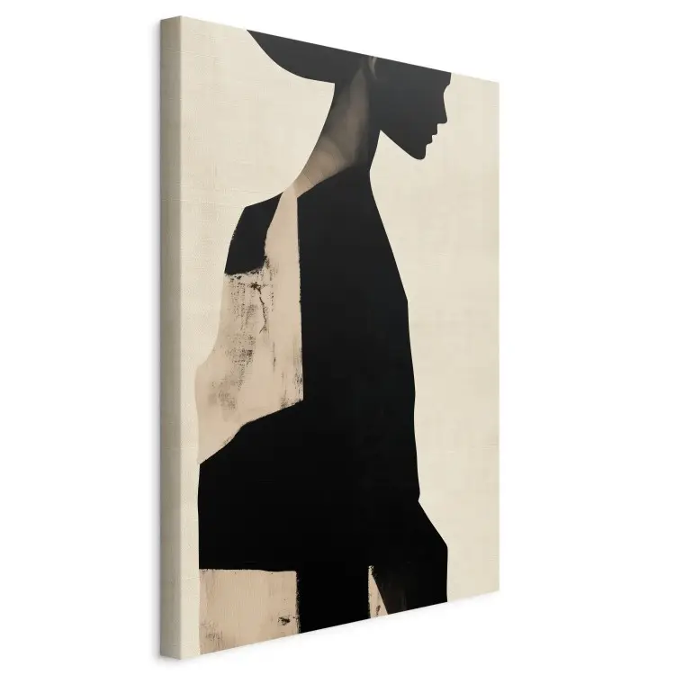 Dark profile - elegant silhouette of a woman in a hat