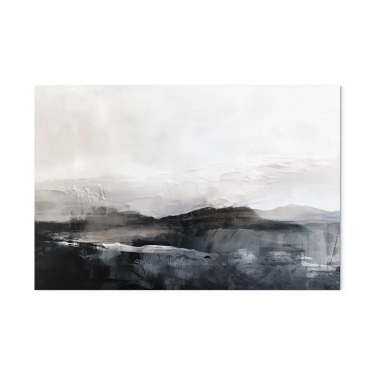 Gray landscape - a painterly texture depicting misty rock peaks