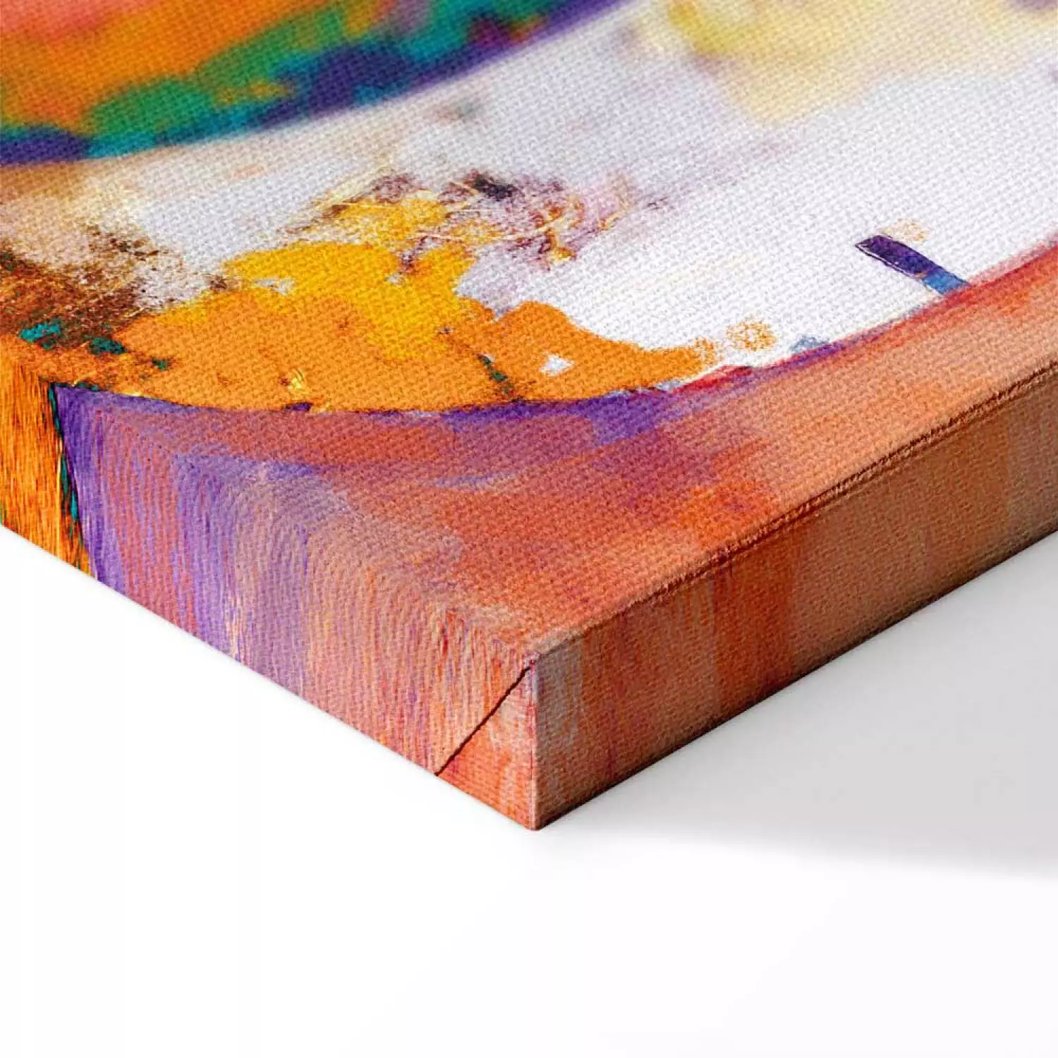 Canvas Art Print Orange Dream - abstraction with colorful fantasy