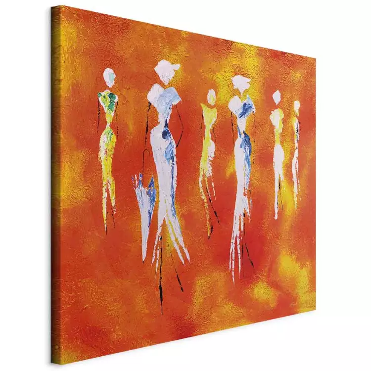 Orange Memory (1-piece) - abstraction with silhouettes