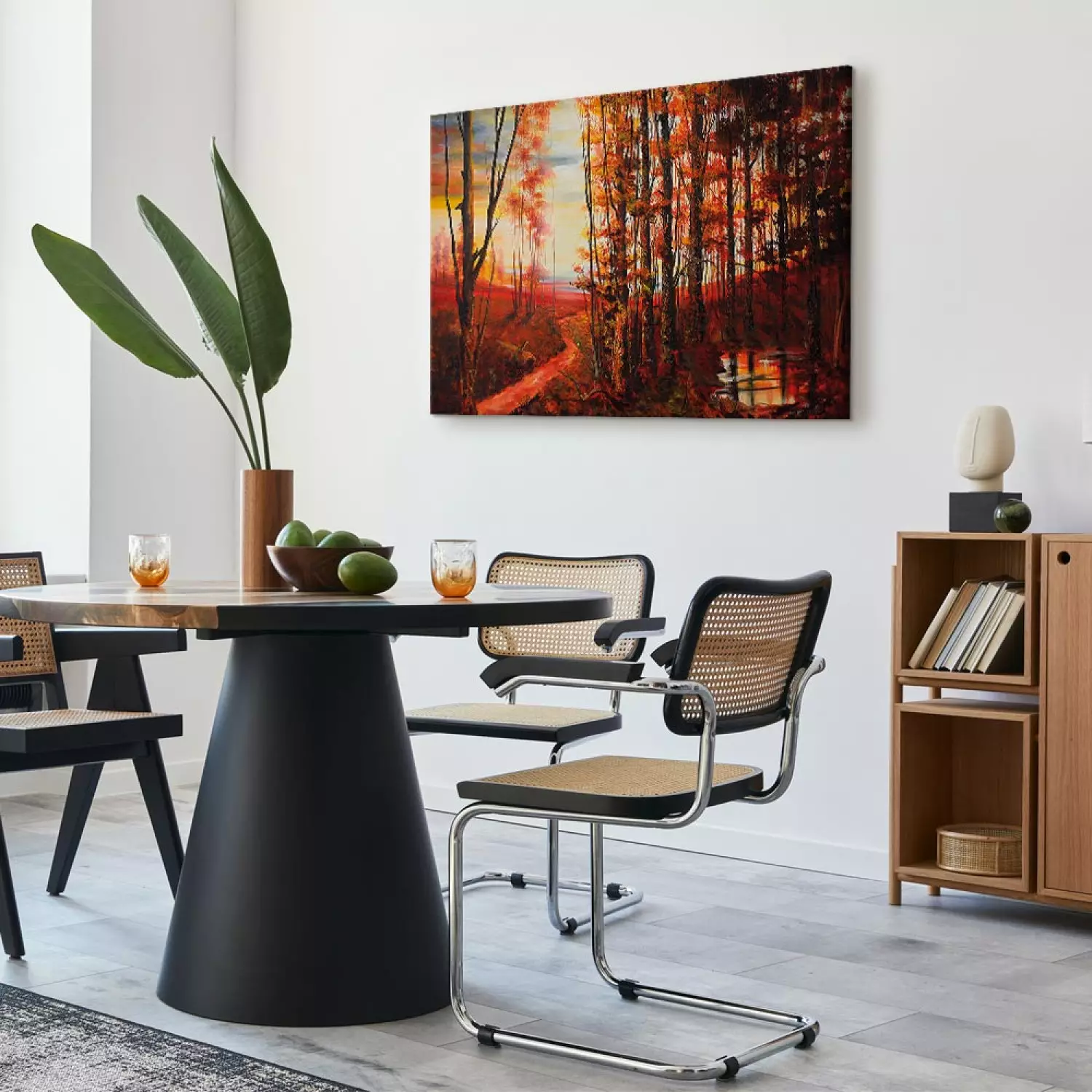 Canvas Art Print Autumn in warm tone
