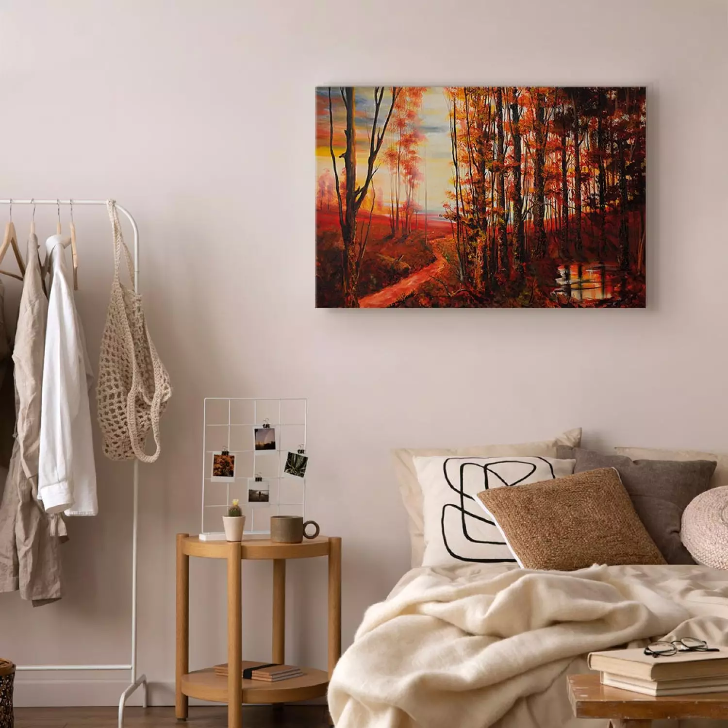 Canvas Art Print Autumn in warm tone