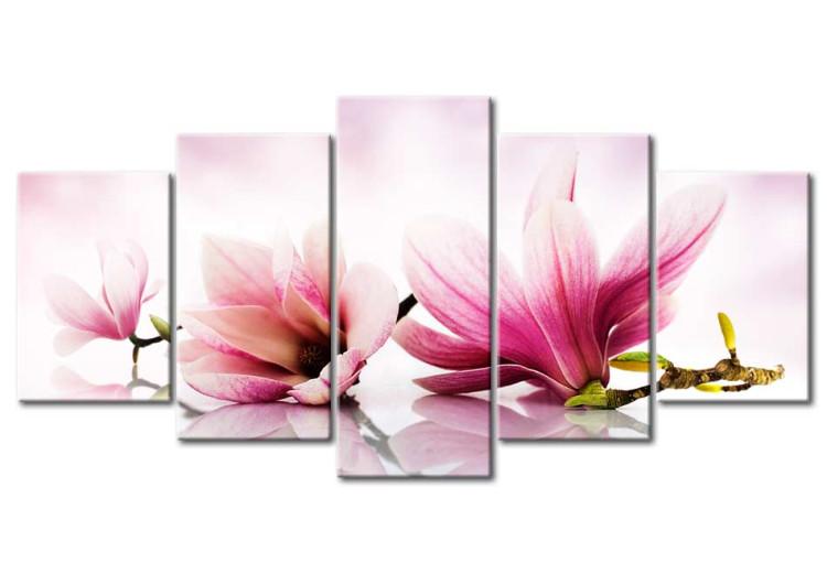Canvas Magnolias: pink flowers