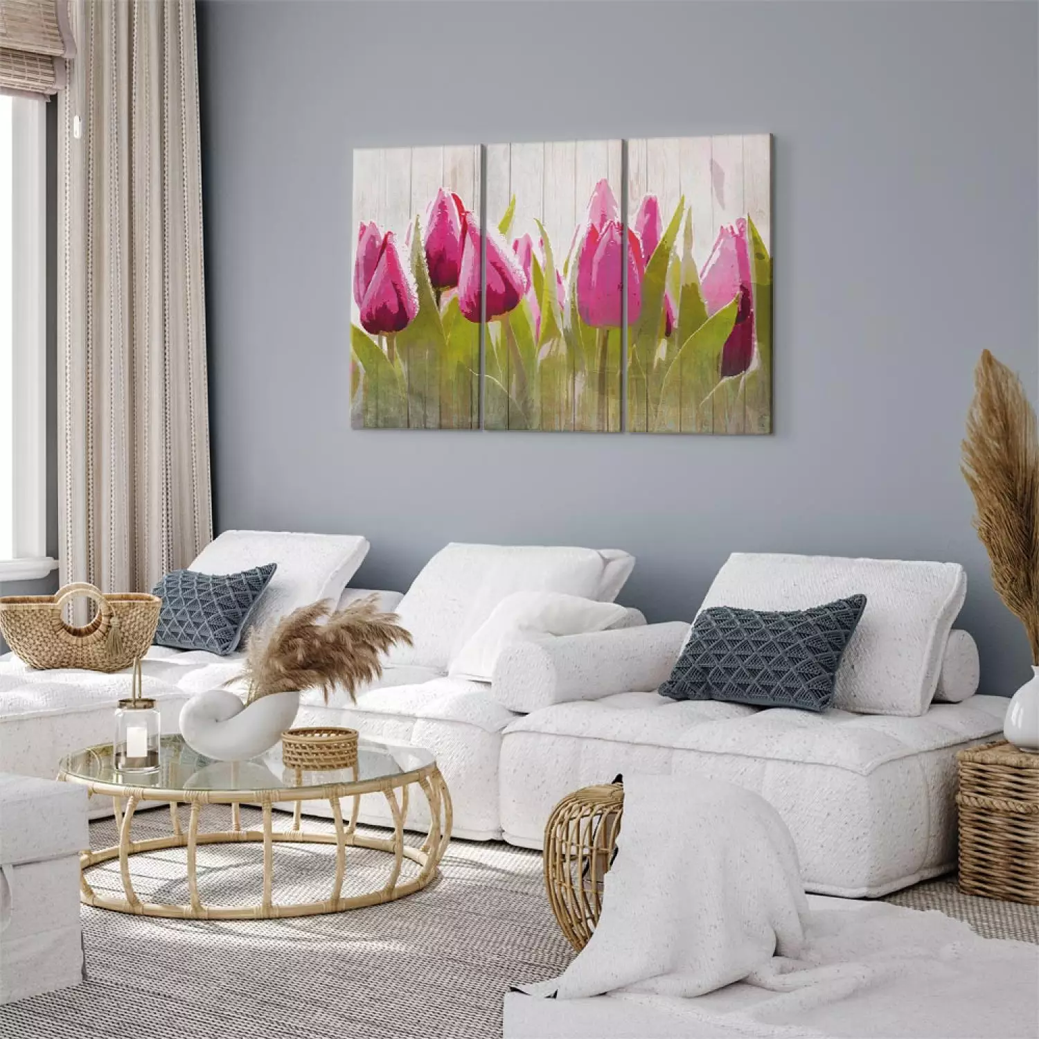 Canvas Art Print Spring bouquet of tulips