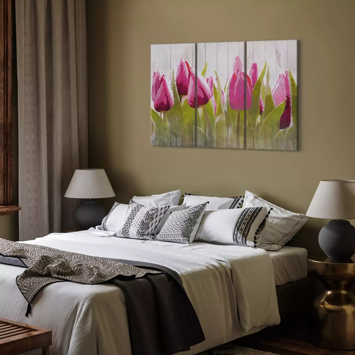 Canvas Art Print Spring bouquet of tulips