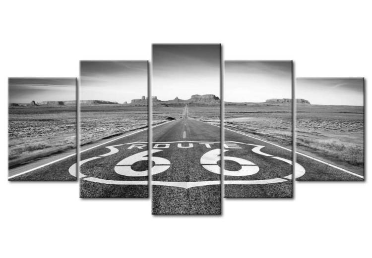 Canvas Route 66 - black and white