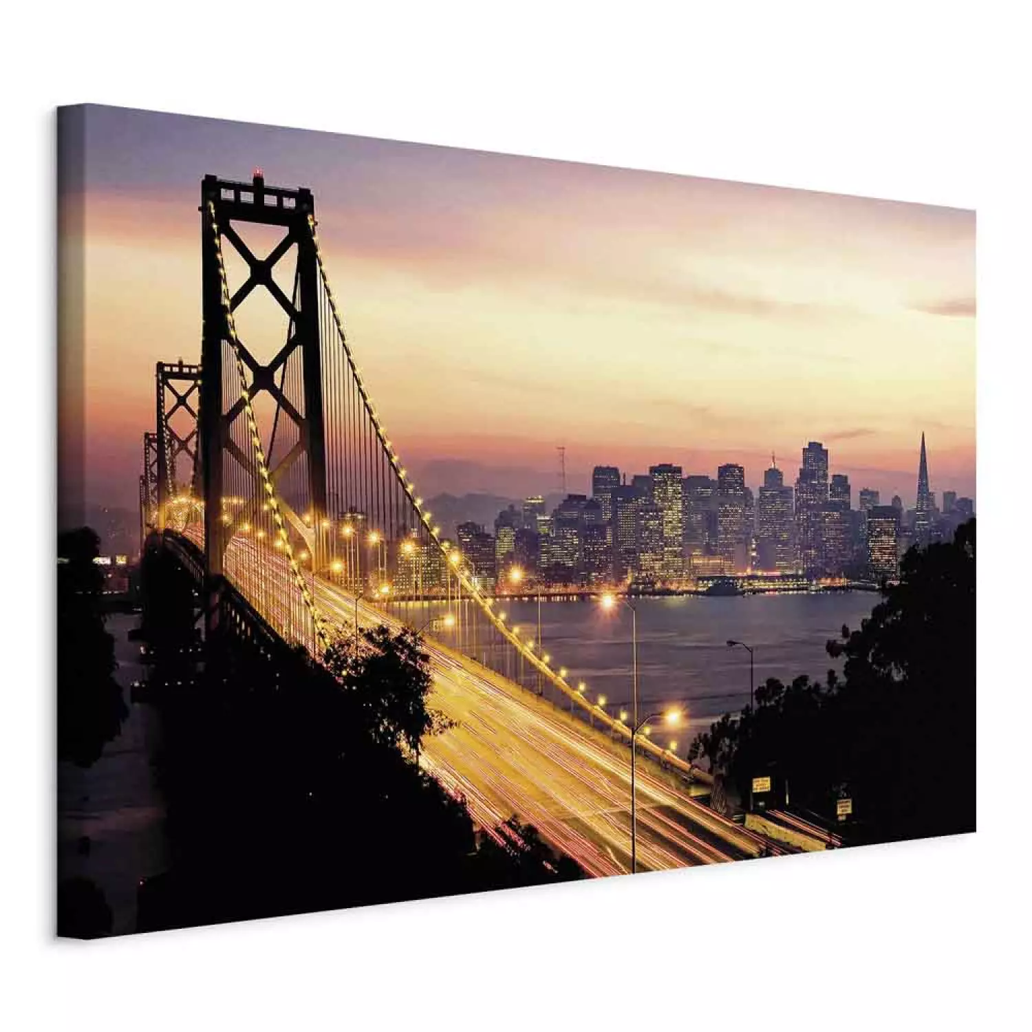 Canvas Art Print Bridge of the sunset
