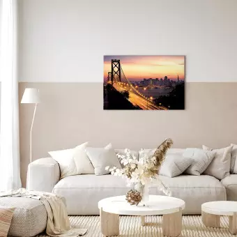 Canvas Art Print Bridge of the sunset