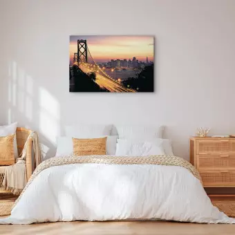 Canvas Art Print Bridge of the sunset