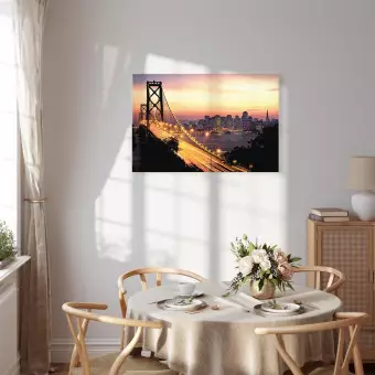 Canvas Art Print Bridge of the sunset