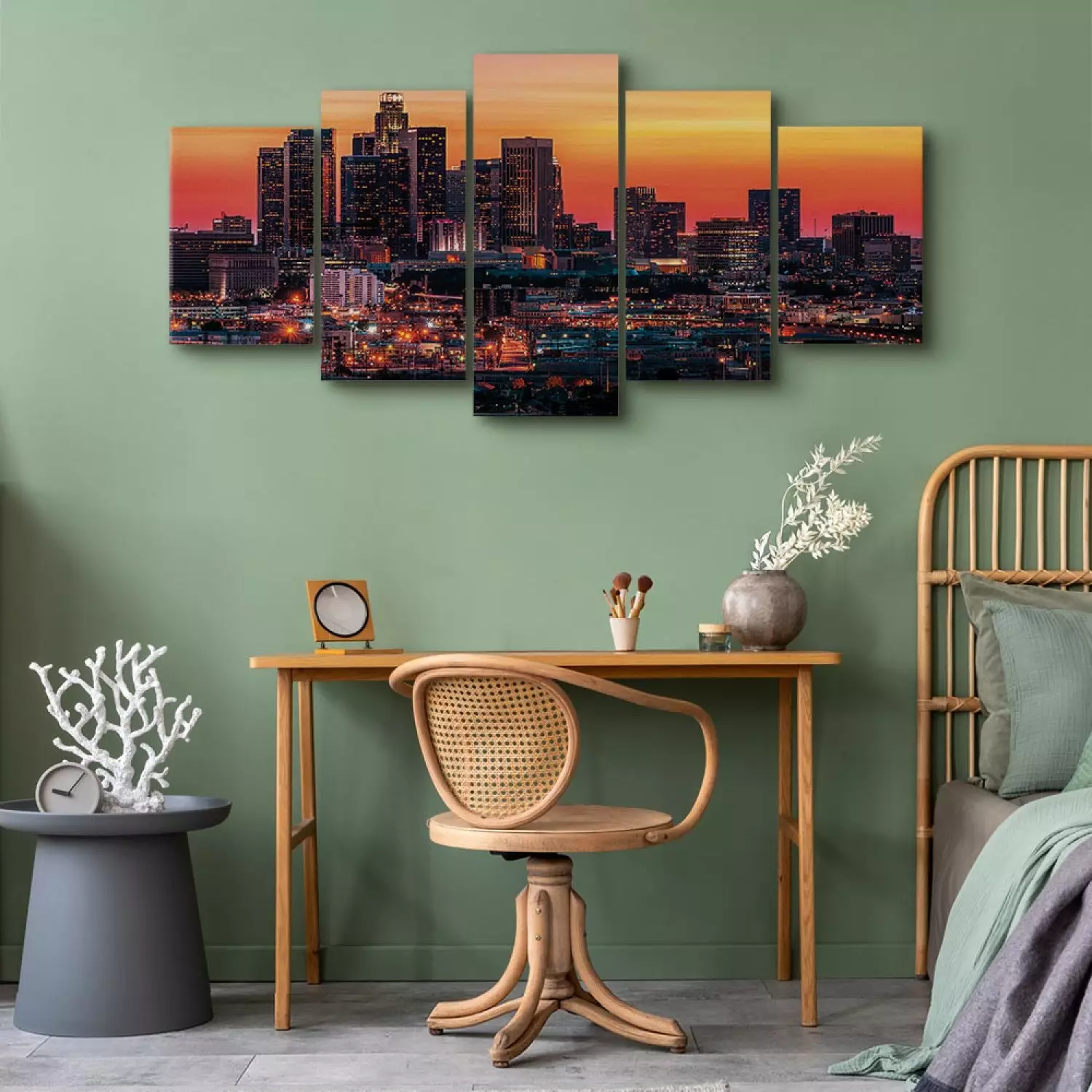 Canvas Art Print Summer evening in Los Angeles