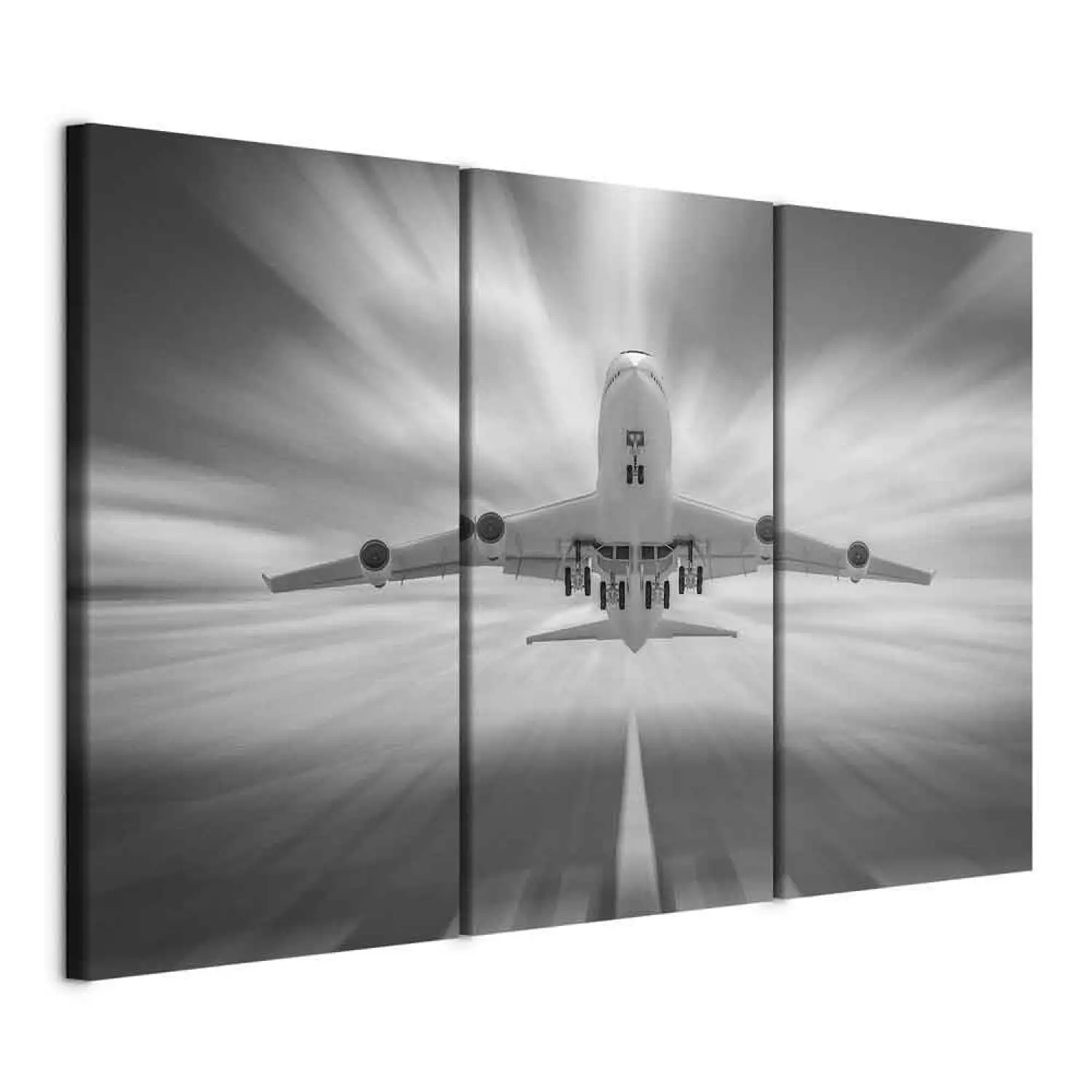 Canvas Towards the clouds - triptych