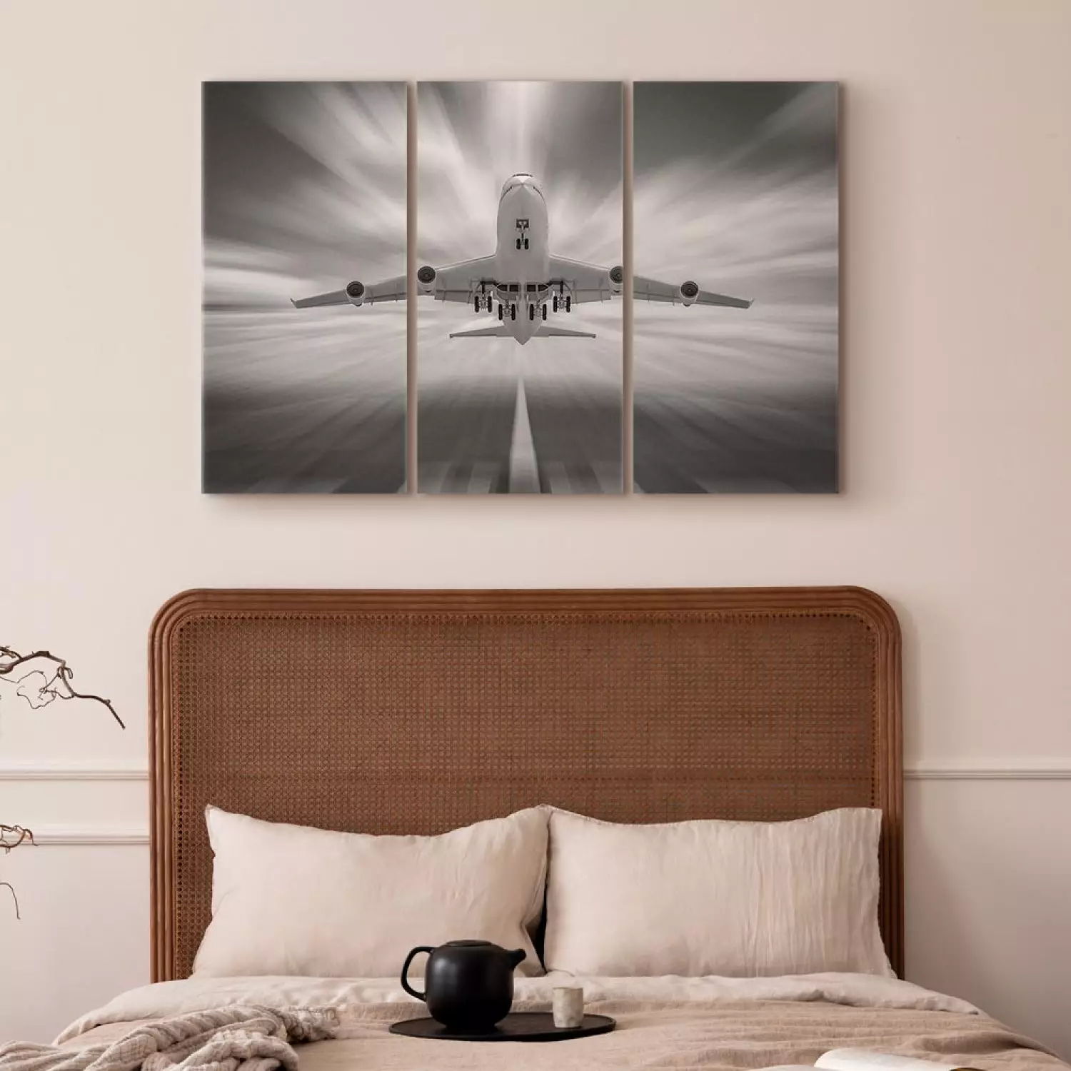 Canvas Towards the clouds - triptych