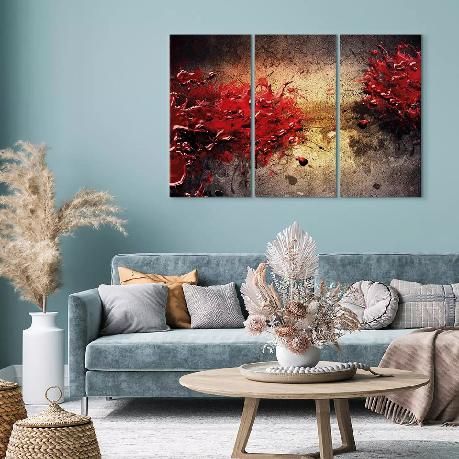 Canvas Art Print Red splash