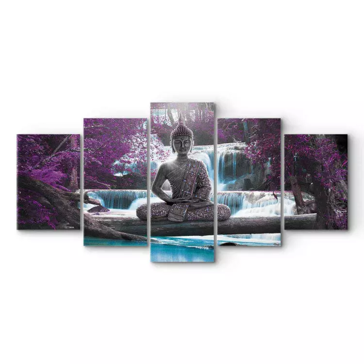 Canvas Waterfall and Buddha