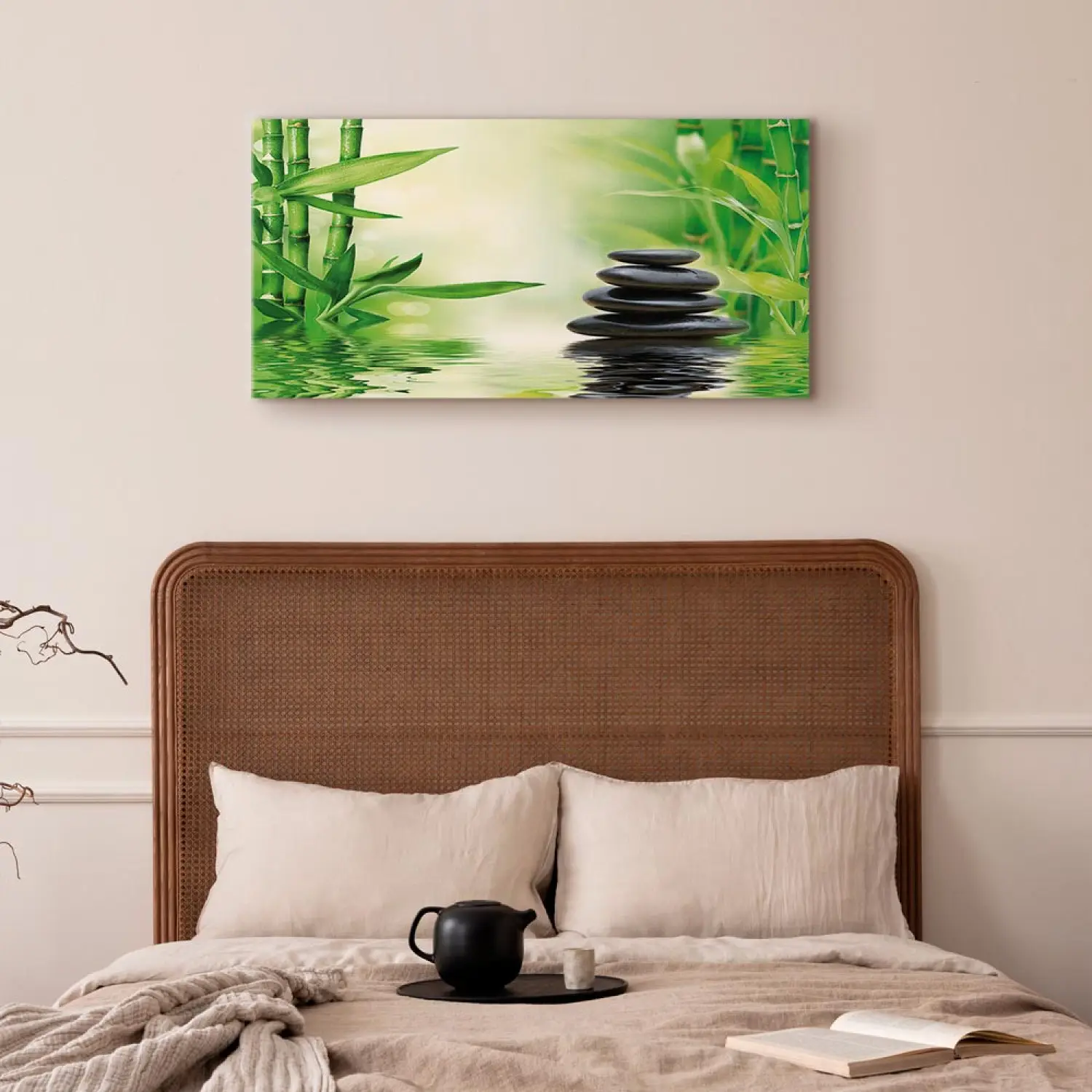 Canvas Painting Zen and bamboo - bimago