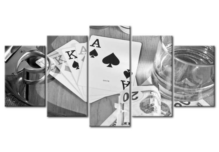 Canvas Poker night - black and white