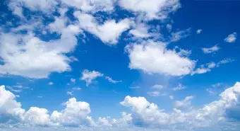 Wall Mural Under the Open Sky - Landscape of Blue Sky with Delicate Clouds Wallpaper Cropper