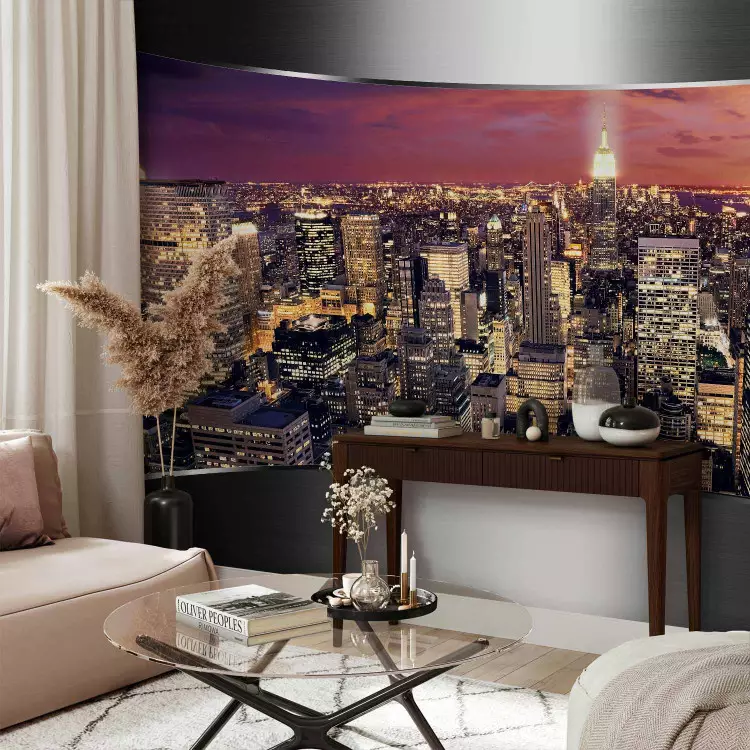 Wall Mural New York City Architecture - Panorama of Skyscrapers at Sunset