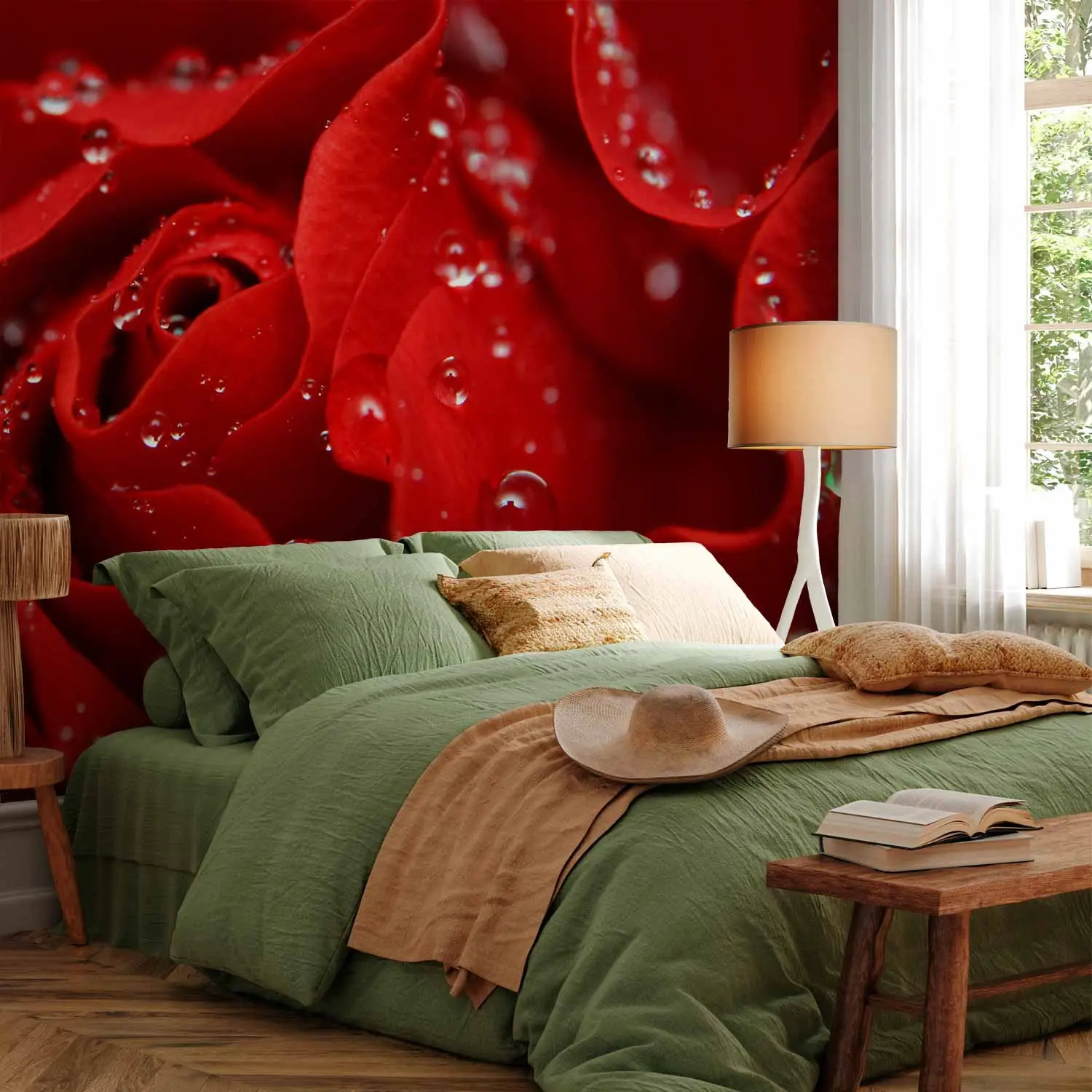 red rose floral wallpaper