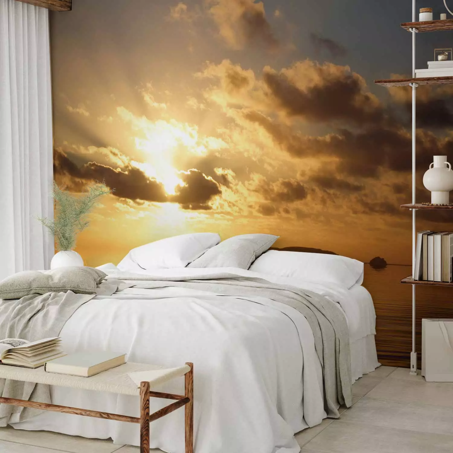 Wall Mural Sea - sunset