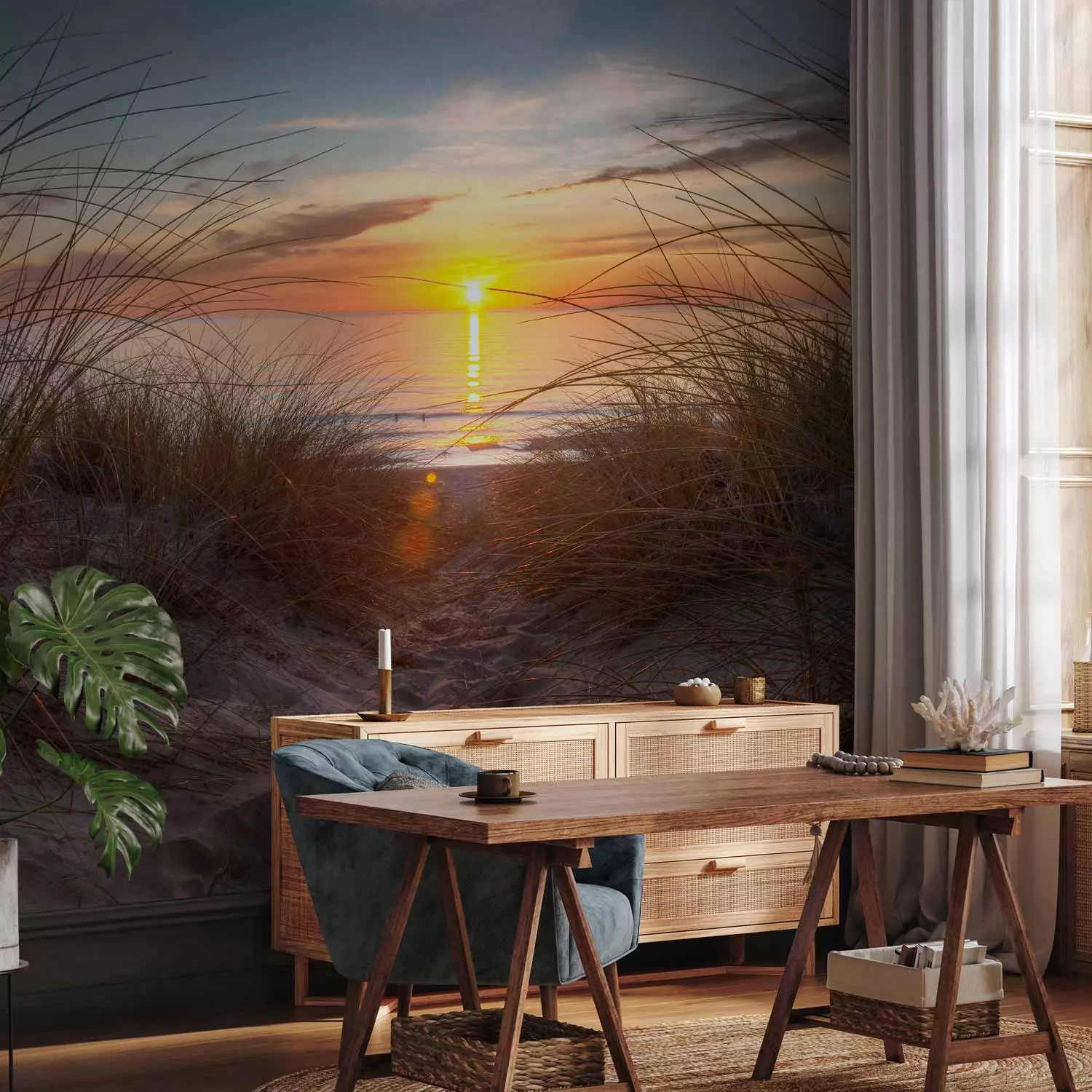 Wall Mural Sunset over the Atlantic Ocean