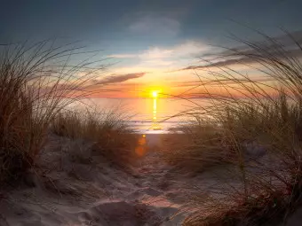 Wall Mural Sunset over the Atlantic Ocean Wallpaper Cropper