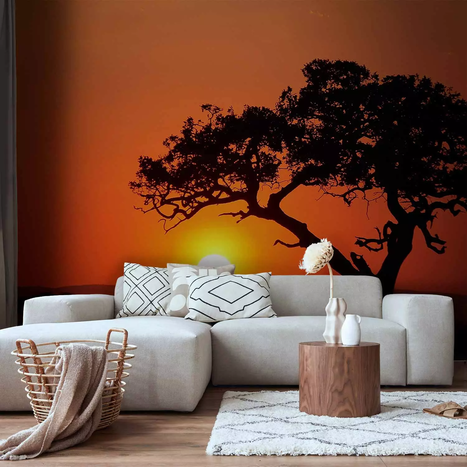 Wall Mural Africa: sunset