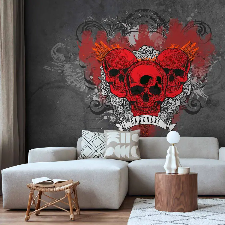 skulls and hearts wallpaper