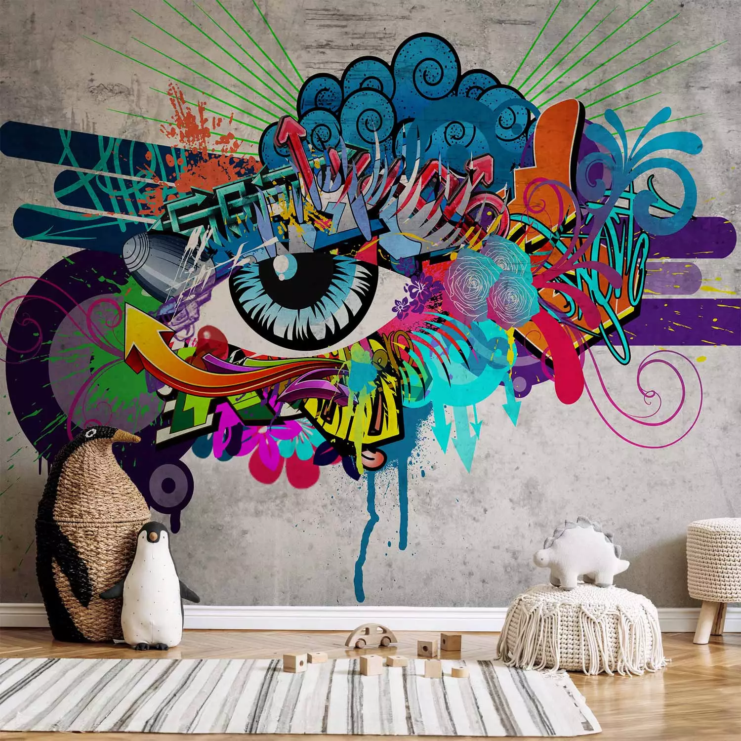 Photo Wallpaper Graffiti eye