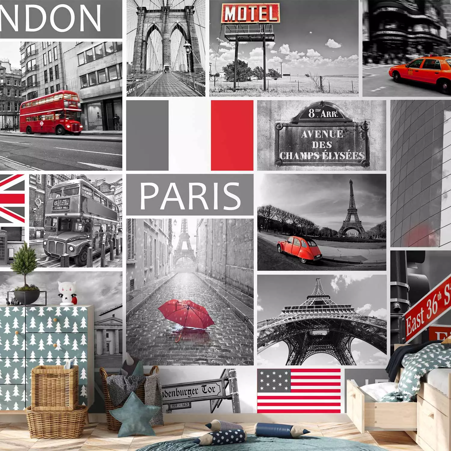 Photo Wallpaper London, Paris, Berlin, New York