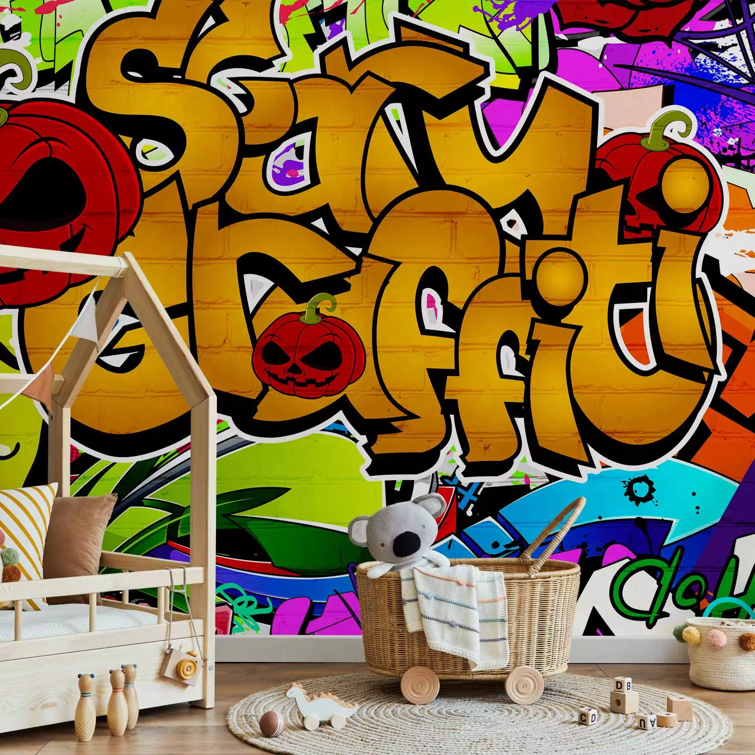 Photo Wallpaper Scary graffiti - bimago, image size:1500x1500