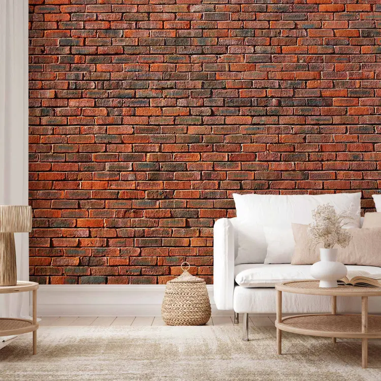 red and grey brick wallpaper