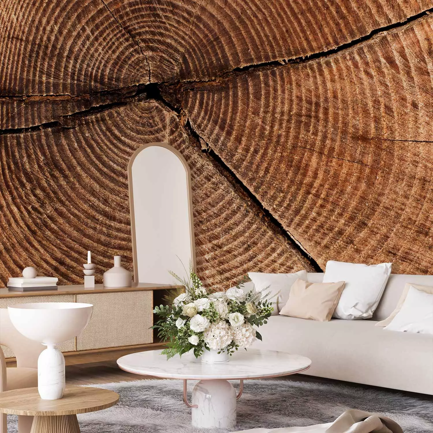 Photo Wallpaper Tree trunk cross section
