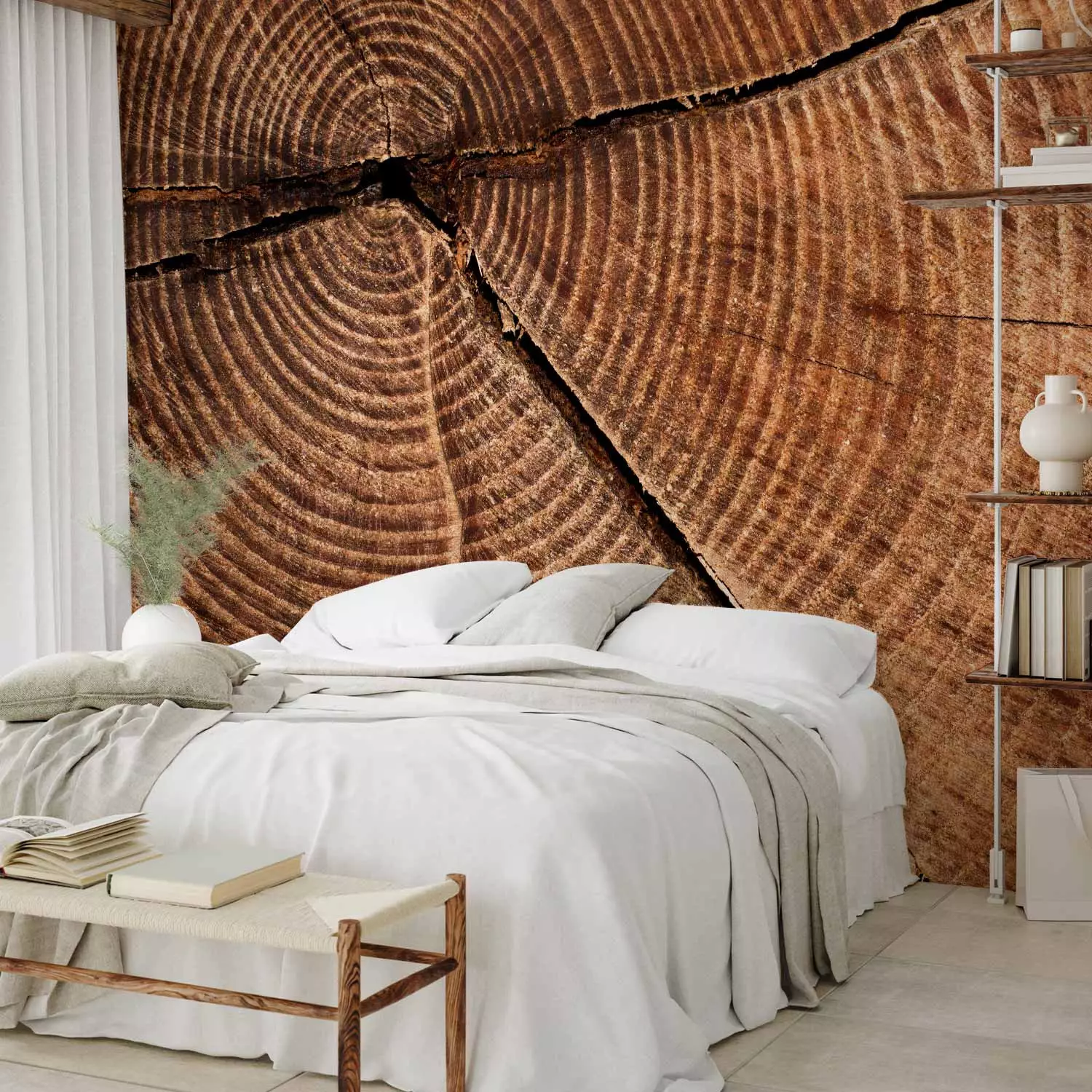 Photo Wallpaper Tree trunk cross section