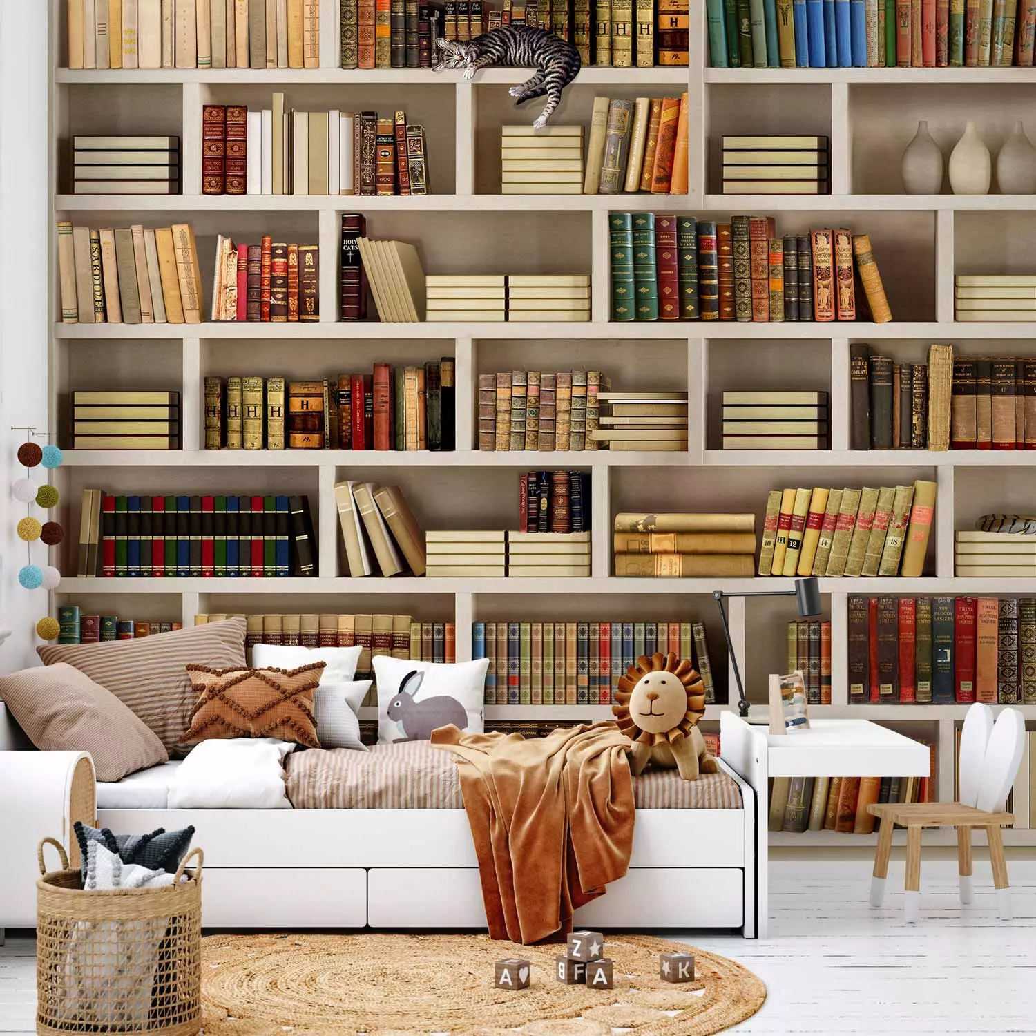 Wall Mural Home library