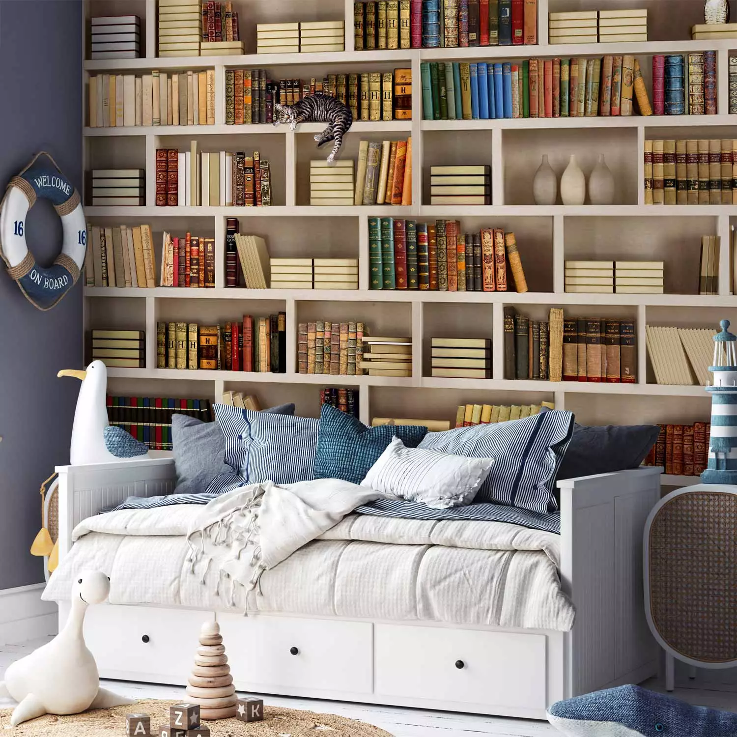Wall Mural Home library