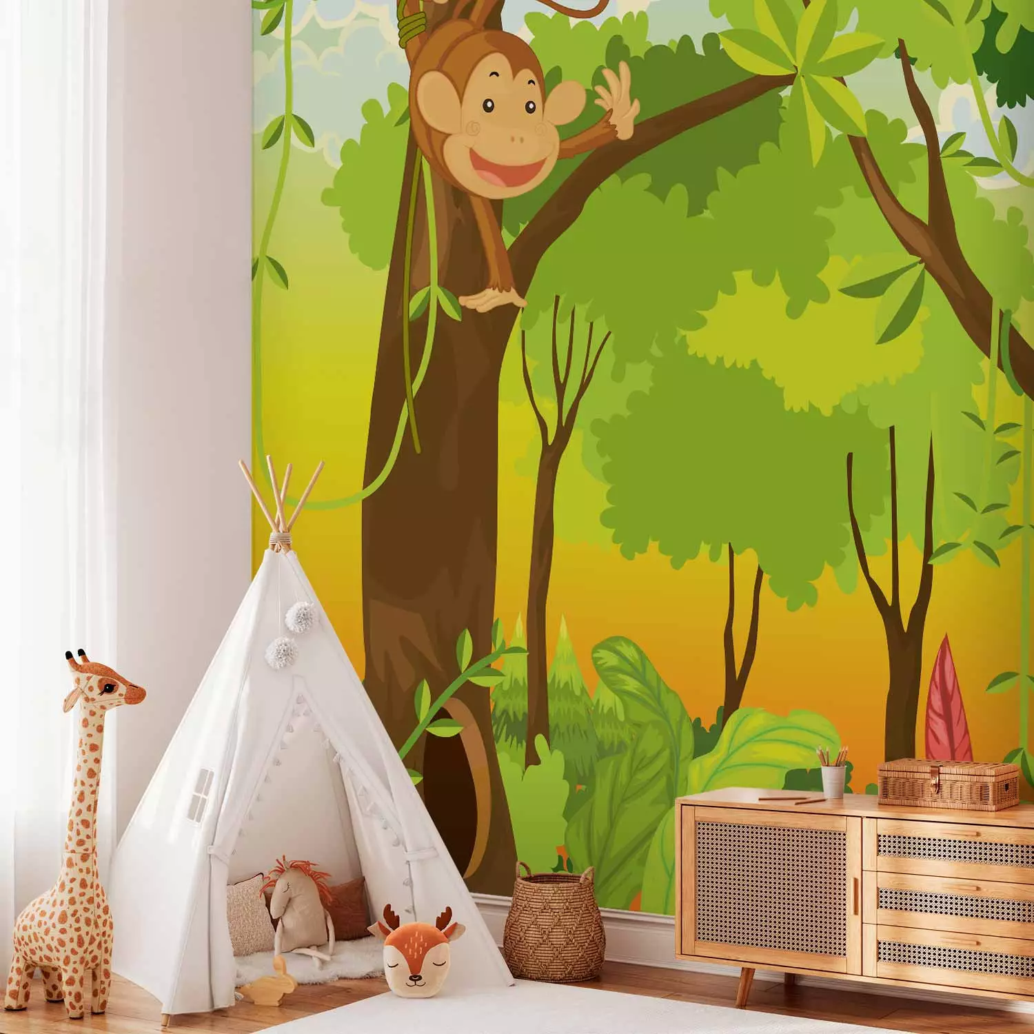 Wall Mural Jungle - monkeys