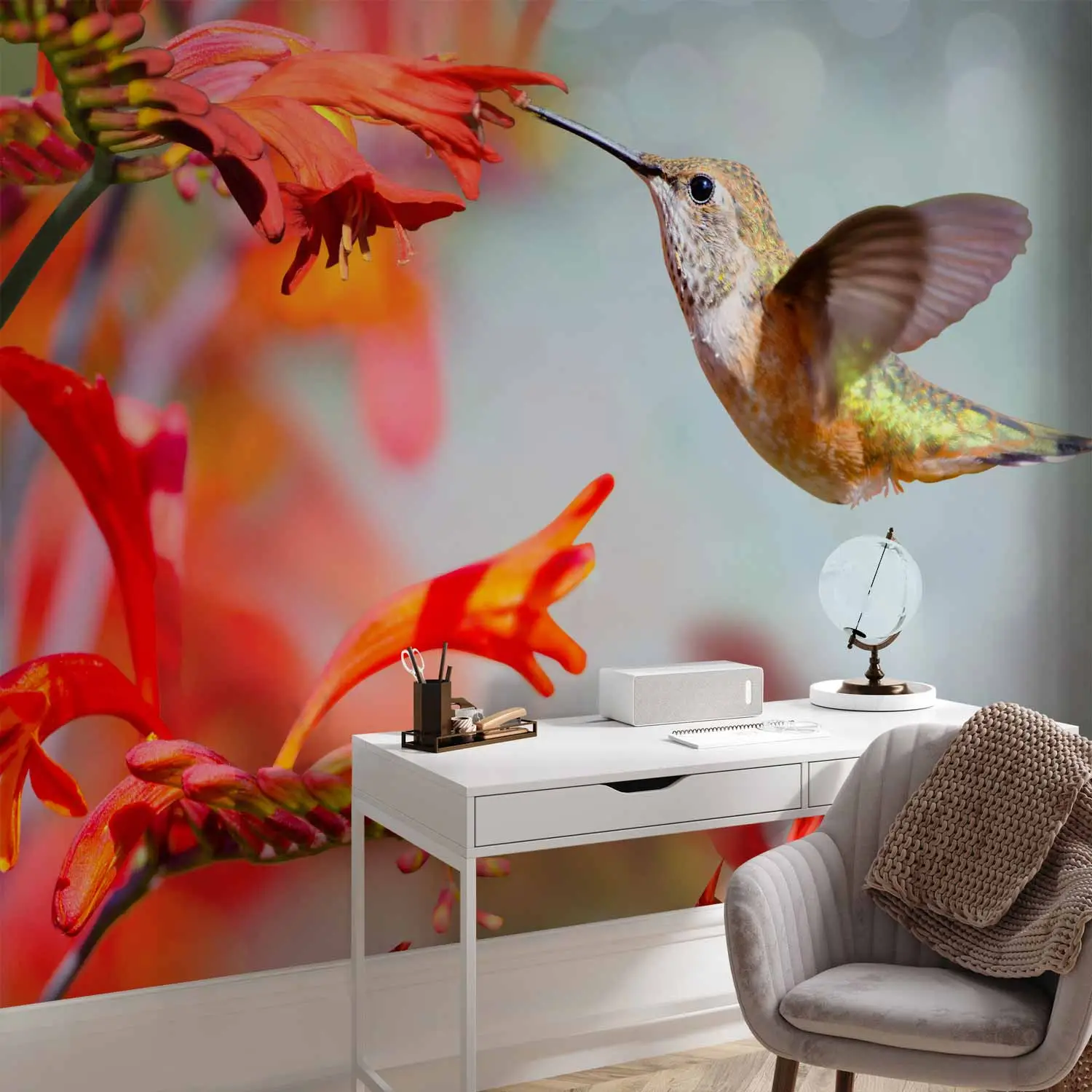wallpaper hummingbird design