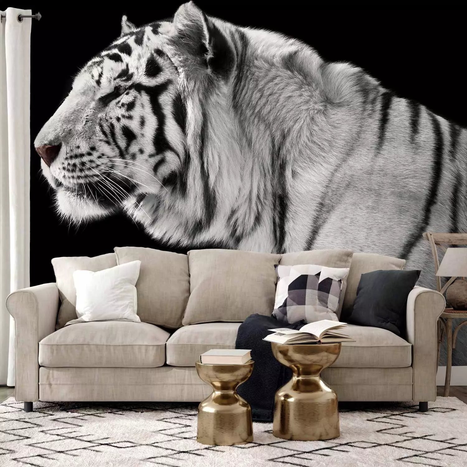 Wall Mural White tiger bimago