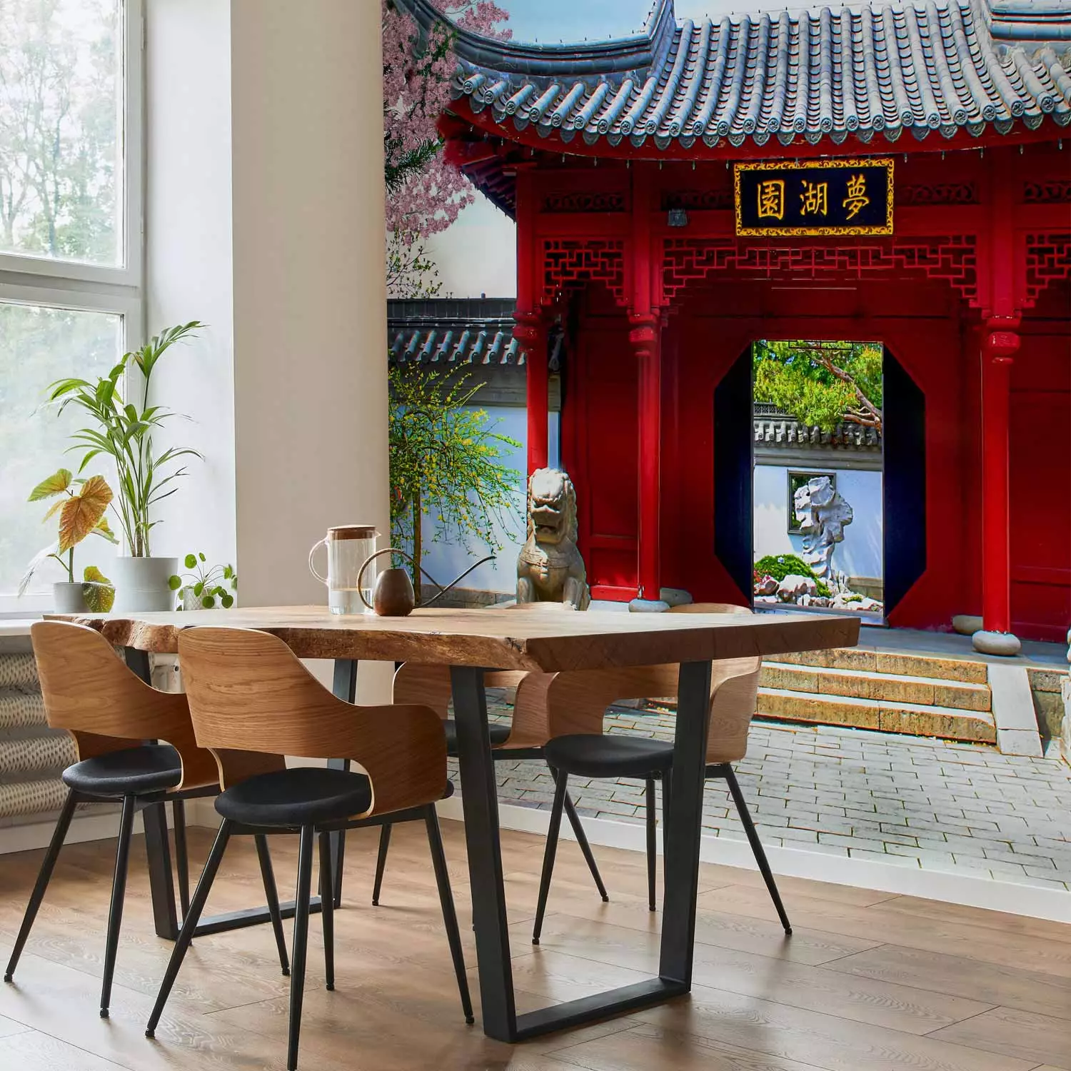 Photo Wallpaper Chinese botanical garden of Montreal (Quebec Canada)