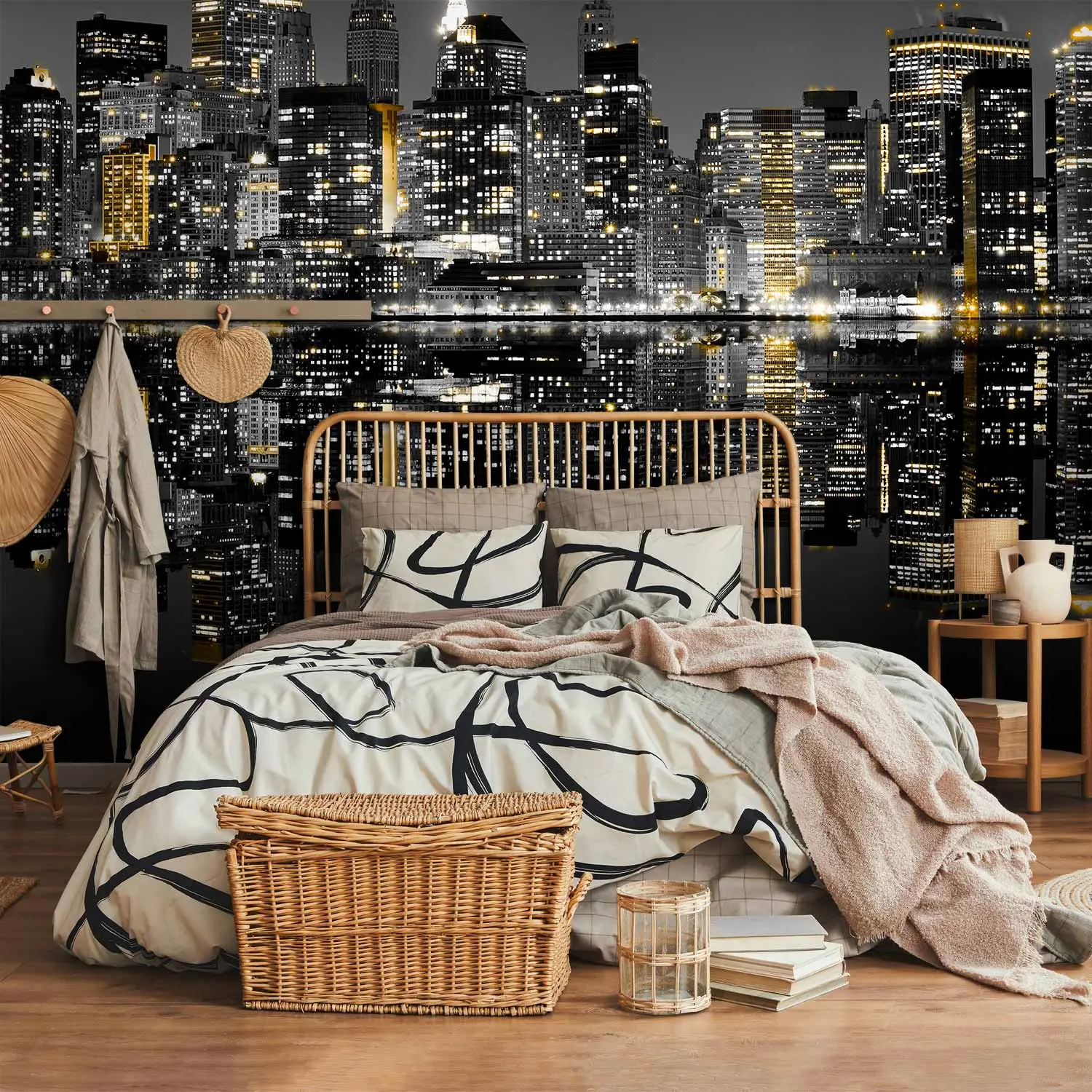 new york wallpaper bedroom