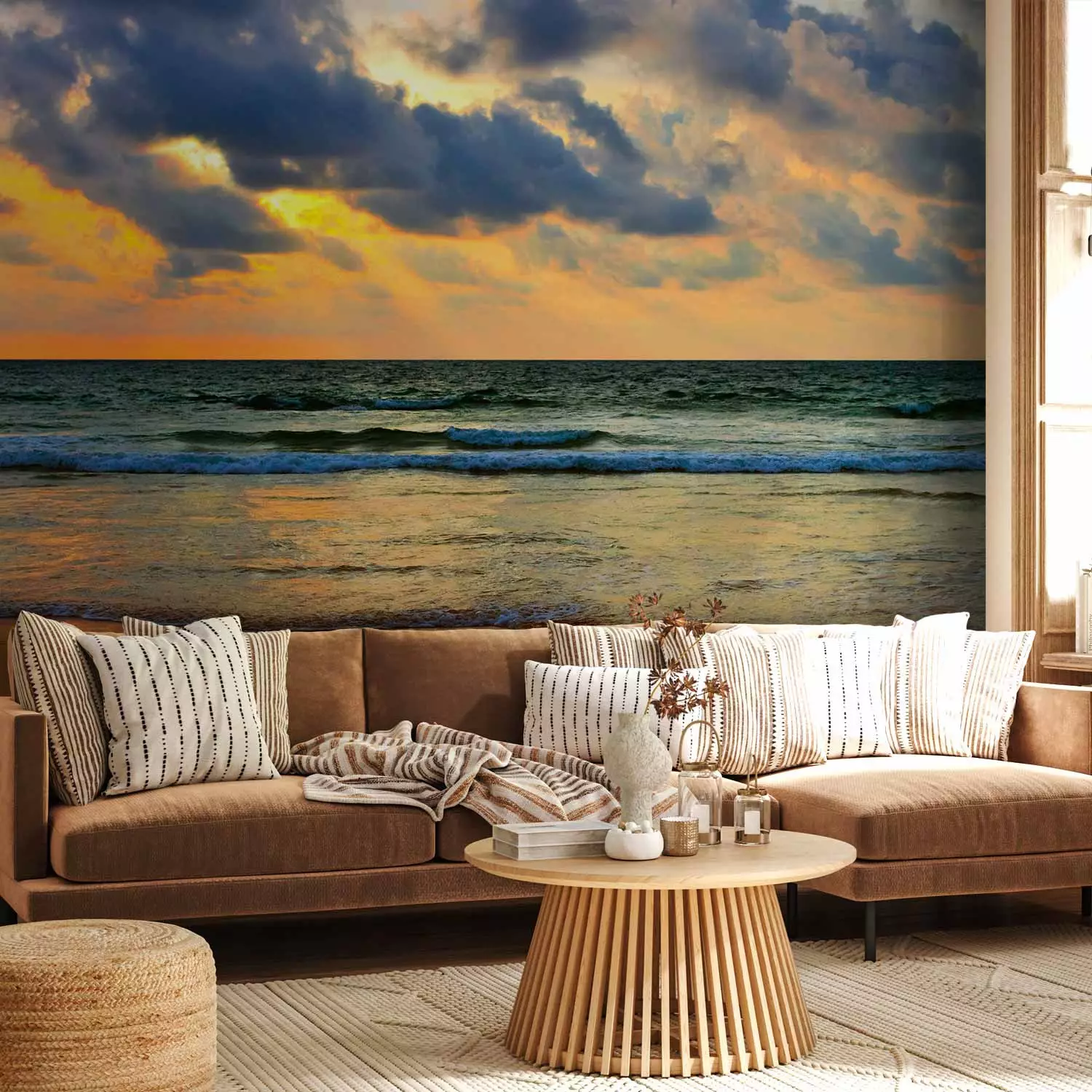 Wall Mural Colorful sunset over the sea