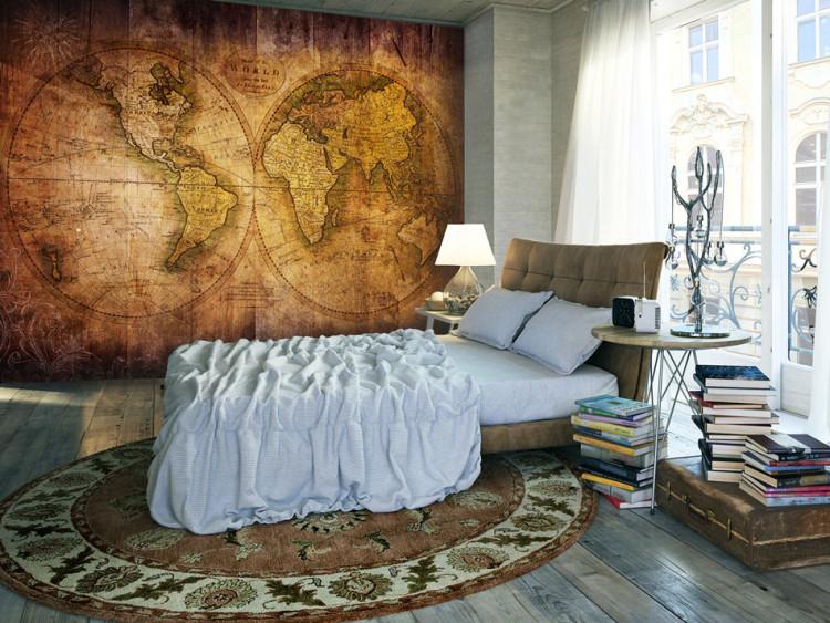 Wall Mural World on old map