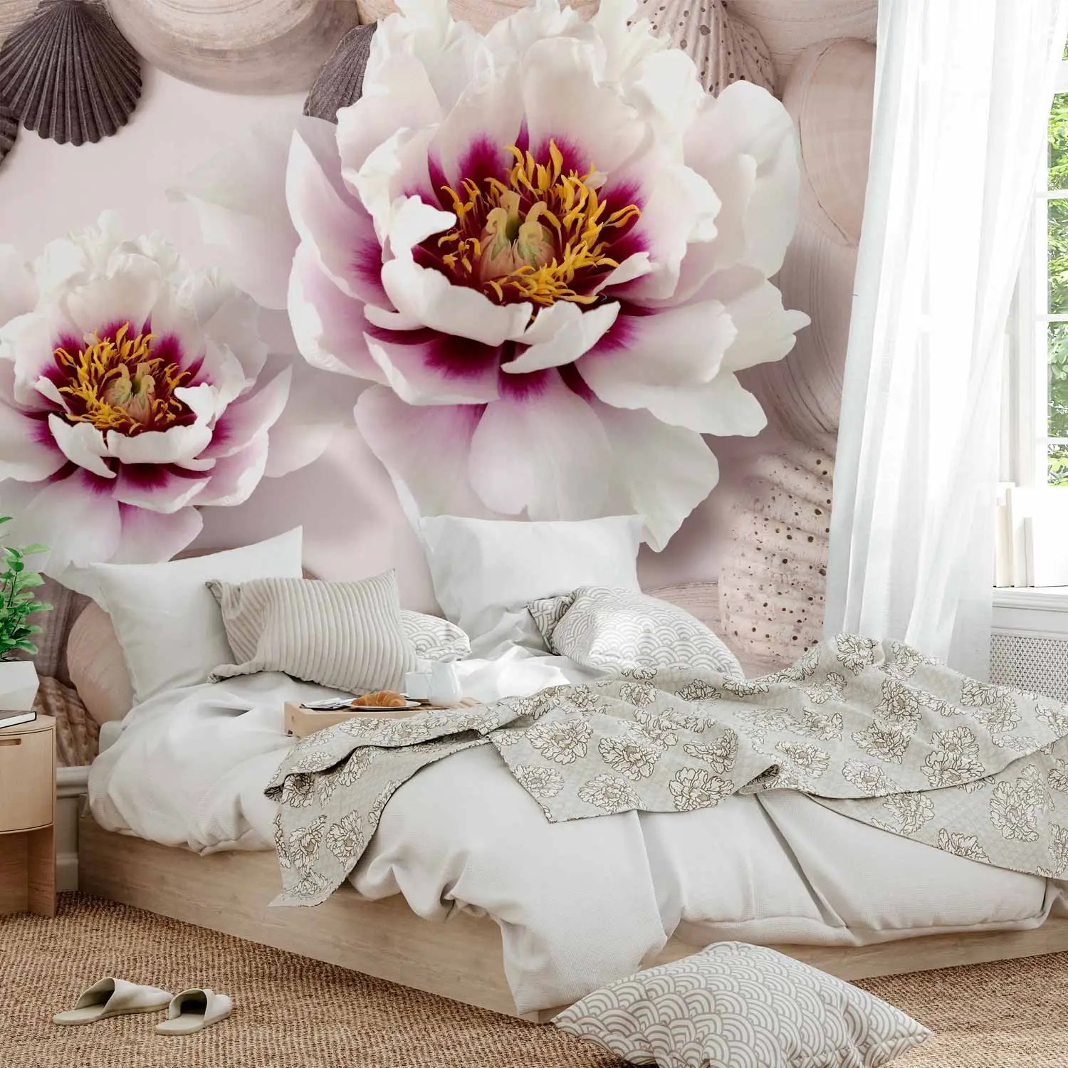 peony wallpaper bedroom
